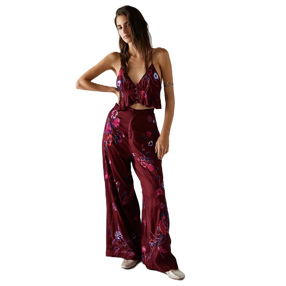 Free People Mimi Embroidered Set